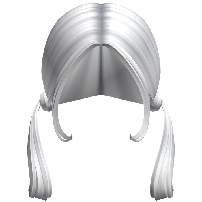 -',ৎ Low Chopped Blunt Pigtails in White