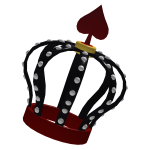 Tilted Black Pearl Spade Crown