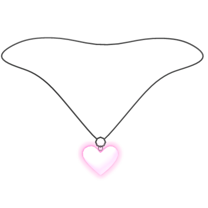 Emissive Pink Heart Necklace