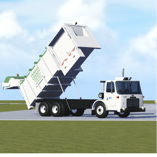 [FREE! + NEW ASL] Fairfax County Garbage Truck Sim official Roblox game thumbnail