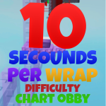 10 Secounds Per Wrap Difficulty Chart Obby