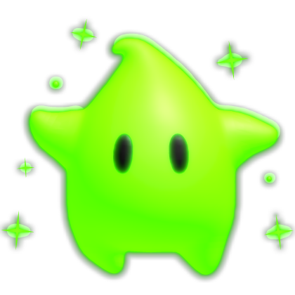 Glowing Green Luma Galaxy Star Pal (Emissive)