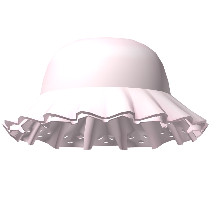 cute ruffled bucket hat in pink