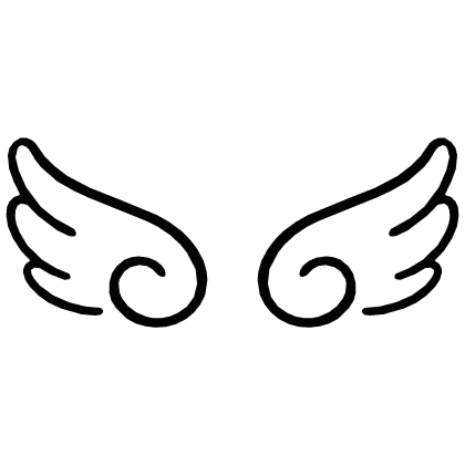 Black Angel Wings w/ White Outline Roblox item