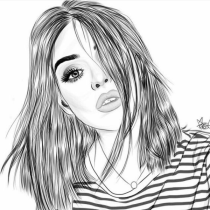 Cute Girl Outline <3 Roblox decal