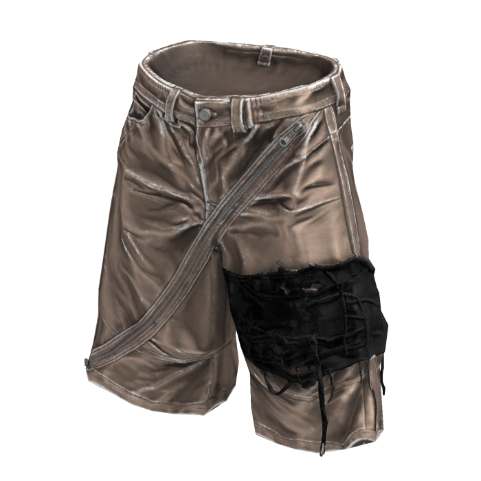 Tan Archive Wax Bandage Shorts