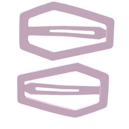 cute emo double hairclips in pink