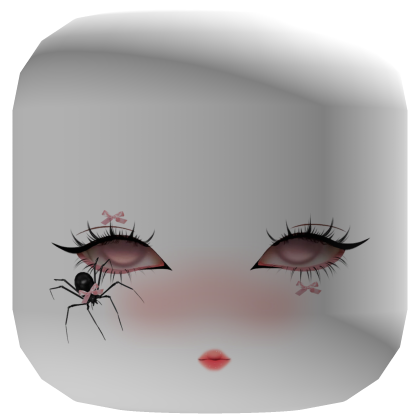 ♥︎ kawaii spider halloween doll face, white Roblox item