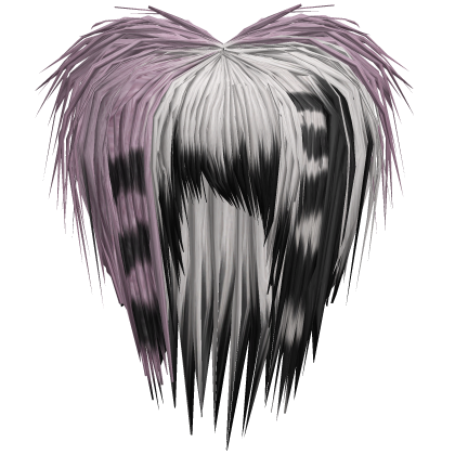 teased scene blonde pink black emo razor cut hair Roblox item