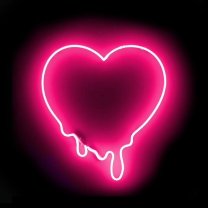 Led neon sign heart pink black aesthetic Roblox decal