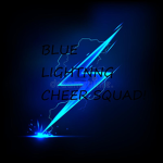 Blue lightning cheer squad