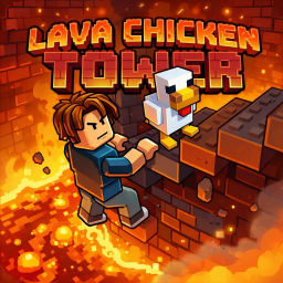 Lava-Chicken Tower with Rising Lava🐔🔥