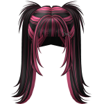 ݁⋆. 𐙚♡ Dracula gothic black n pink messy♡