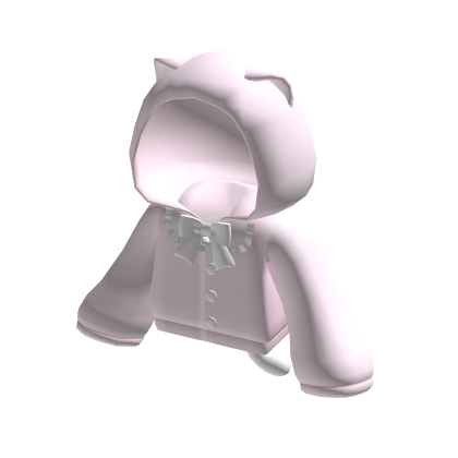 ୨୧: kawaii pink cat hoodie with bow thumbnail