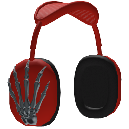 Skeleton Hand Headphone Red Roblox item