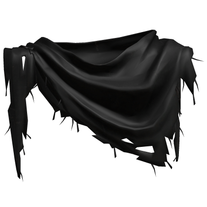 Torn Distressed Scarf - Black thumbnail