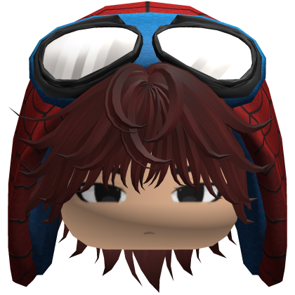 Spider Hood Boy Messy Red Hair w/ Face Roblox item
