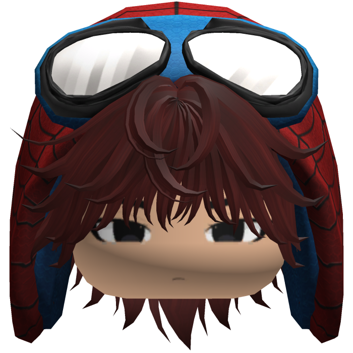 Spider Hood Boy Messy Red Hair w/ Face