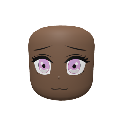 Kind Anime Head - Pink Eyes Face Mask Brown Roblox item