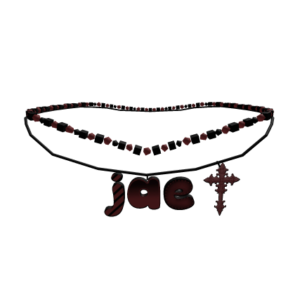 ♡ : jae red stripes cross layered 1.0 ৎ Roblox item