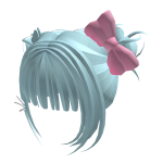 Blue Cat Hair with Bow
