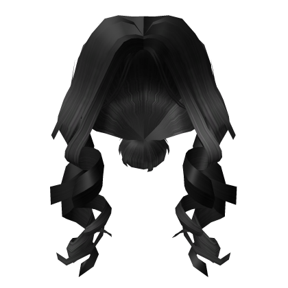 Glamourous Black Curly Low Bun Roblox item