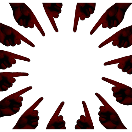 Aura of Blame [Pointing Fingers Halo - Red Roblox item