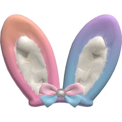 colorful fluffy bunny ears