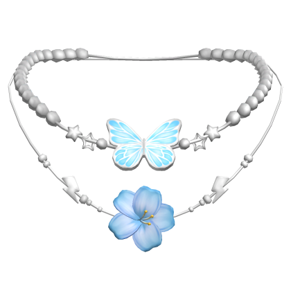 Preppy Blue Layered Necklace thumbnail