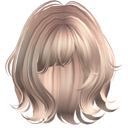 Cute Short Anime Messy Swirly Hair (Platinium) Roblox item