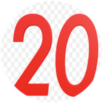 20th badge