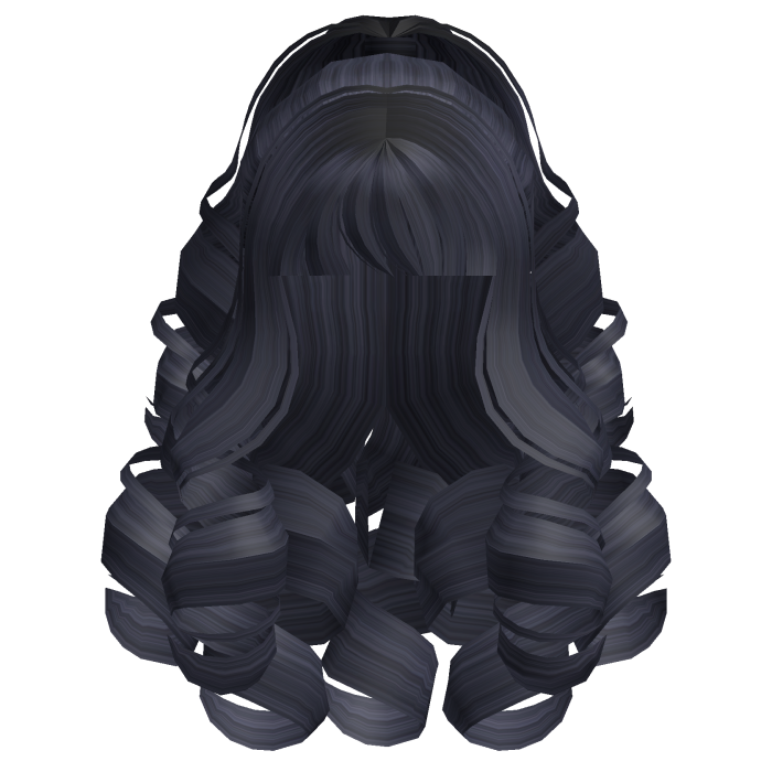 Fluffy Curly Pearl Ponytail Navy