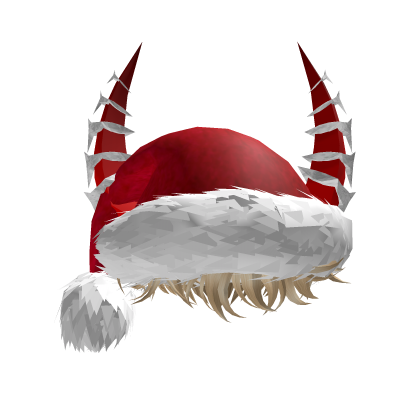 Christmas Hat With Blonde Hair + Spiky Horns Roblox item