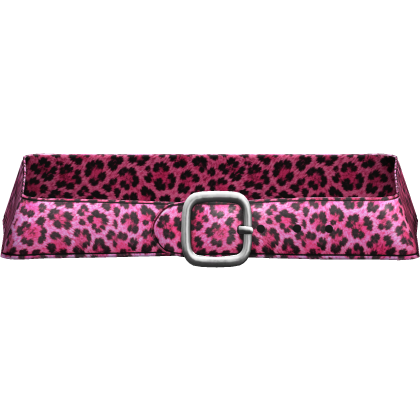 Luxury 2000s Y2K Gyaru Pink Cheetah Print Belt 