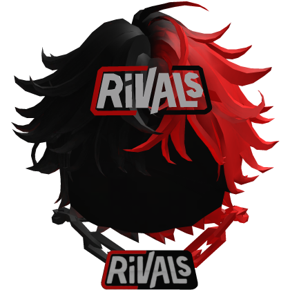 Rivals Black Red Split Messy Hair w Chains