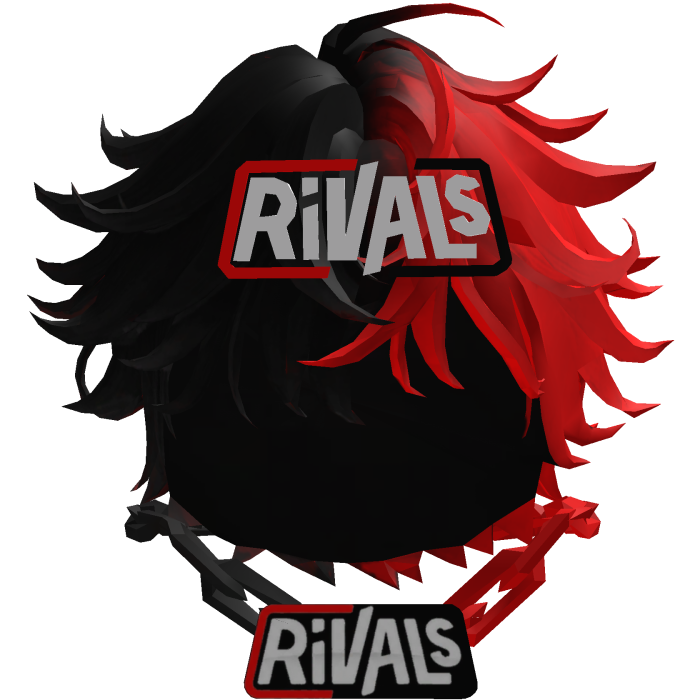 Rivals Black Red Split Messy Hair w Chains