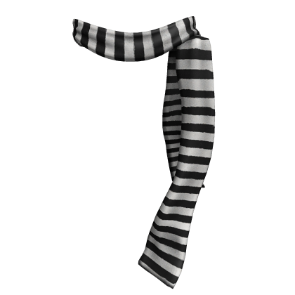 black white striped vkei skinny scarf 1 0 Roblox catalog item