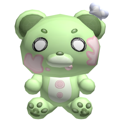 cutesy zombie green bear plushie pet