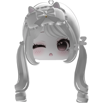 ♡ cute dreamy white sleep mask moe face