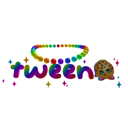 tweencore cute shopkin cookie rainbow necklace 3.0