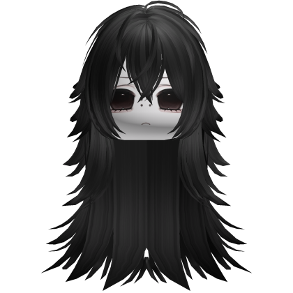 Vkei Moe Black Messy Long Hair