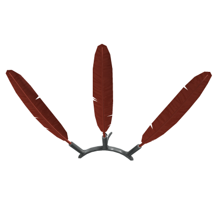 Red Tri-Feather Crest [PBR] Roblox item