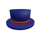 Red Banded Blue Top Hat