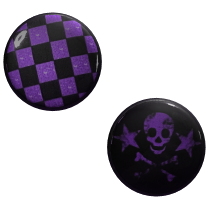 emo purple black scene badge pins skeleton thumbnail