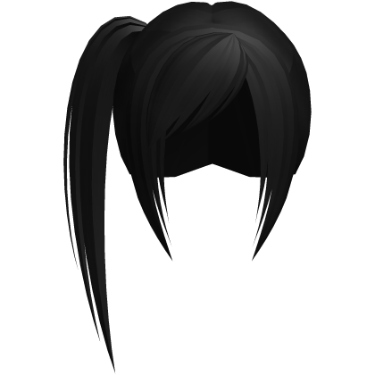 black emo scene side ponytail