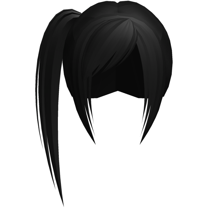 black emo scene side ponytail