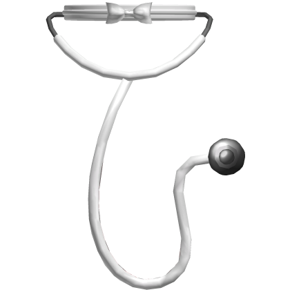 cute white nurse stethoscope with bow Roblox item