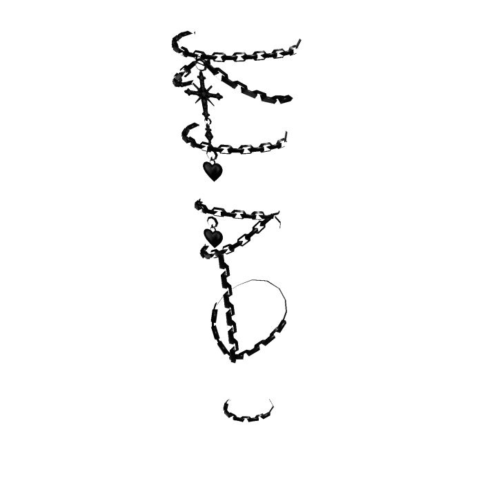 Right Leg Jewelry Chain Anklets & Charms - Black