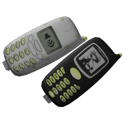 White & Black Cyber Y2K Retro Phone Hair Clips Roblox item