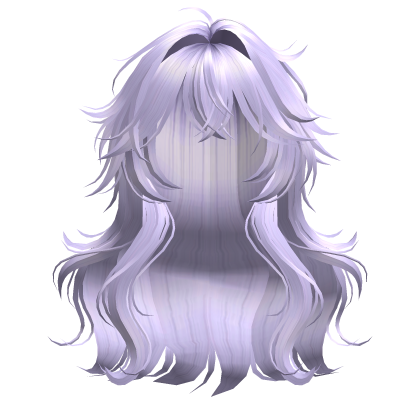 Messy Loose Anime Girl Hairstyle (Lavender) Roblox item